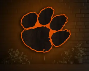 Clemson Tigers Wood LED Sign | Handcrafted, Officially Licensed, Made in USA