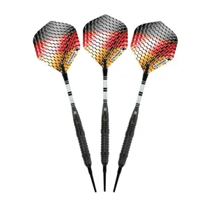 Elkadart Titanium 90% Tungsten Soft Tip Darts Black Titanium Coating Shark Fin Barrel