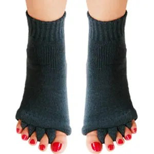 Navy blue Women's Five-Finger Yoga Socks, Toe Separator Massage Socks, Best Gift for Family & Friends, Comfortable Sleep Socks