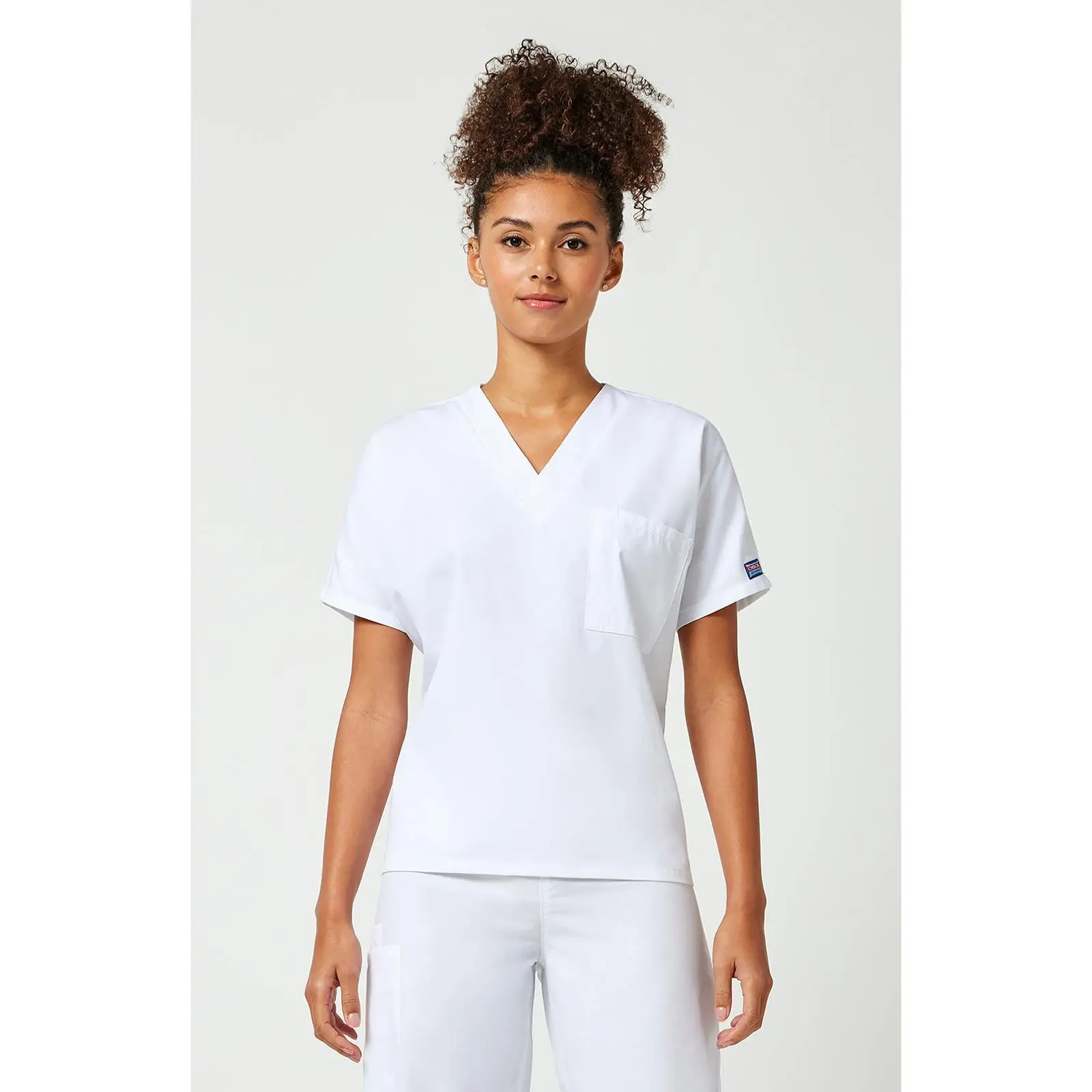 Women's Workwear Cherokee WW Originals Unisex V-Neck Knit Tunic, Uniforms Style with Pocket, Fit, Traditional
