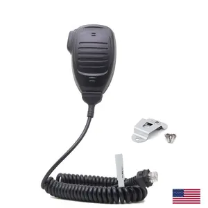 8-Pin RJ45 KMC-35 Speaker Mic, Compatible with Kenwood NX-700 NX-800 TK-7160 TK-8180, High-Quality Handheld Microphone with Mic Hangup Clip