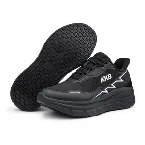 【2026 Recién llegado】Oil-Safe Grip Non Slip Work Shoes Women Slip Resistant Work Shoes for Women,Slip-On Waterproof Walking Shoes for Standing All Day in Nursing Kitchen Restaurant Arch Support Lightweight Black Women