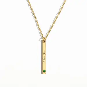 Birthstone Bar Necklace