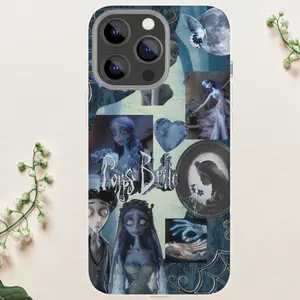 Corpse Bride Gothic Halloween Gift Tim Burton Unique Art Horror Design for 16 Pro Max 15 14 13 12 Plus Samsung S24 Ultra S23 Ultra S20 Perfect for Fans of Unique Art and Horror Aesthetics