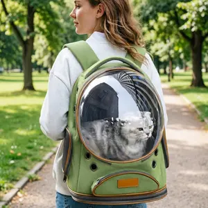 Large Space Breathable Pet Carrier Backpack, Portable Dual Shoulder Bag for Cats and Dogs, Home and Outdoor Use, Comfortable and Stylish