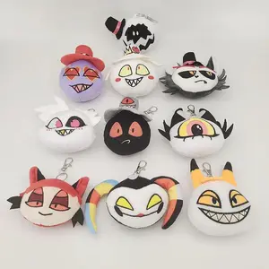 New Alastor Plush Keychain Adam Hazbined Cos Hotels Soft Stuffed Costume Cute Plushie Figure Hells for Children Kids Gift