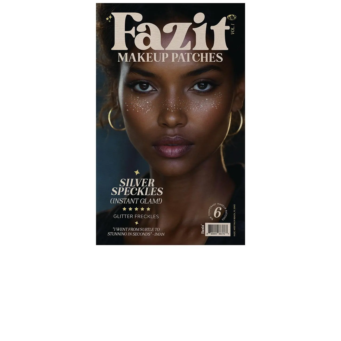Fazit Beauty Glitter Freckle Makeup Patches in Silver