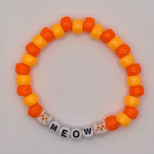 Meow Beaded Bracelet | Rave, Feline, Cat