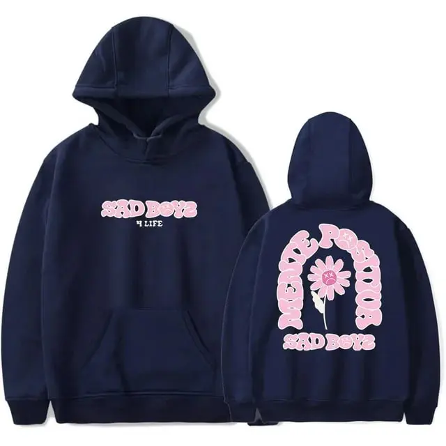 Junior H Merch Sad Boyz Tour Hoodie Mente Positiva Sweatshirt Autumn For Women/Men Long Sleeve Rapper Pullover Menswear Crewneck