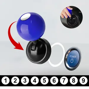 Billiard Black 8 Creative Metal Push Button Cover for One Push Button Start - Push Button Car Ignition Protection with Joystick Design |     General Purpose