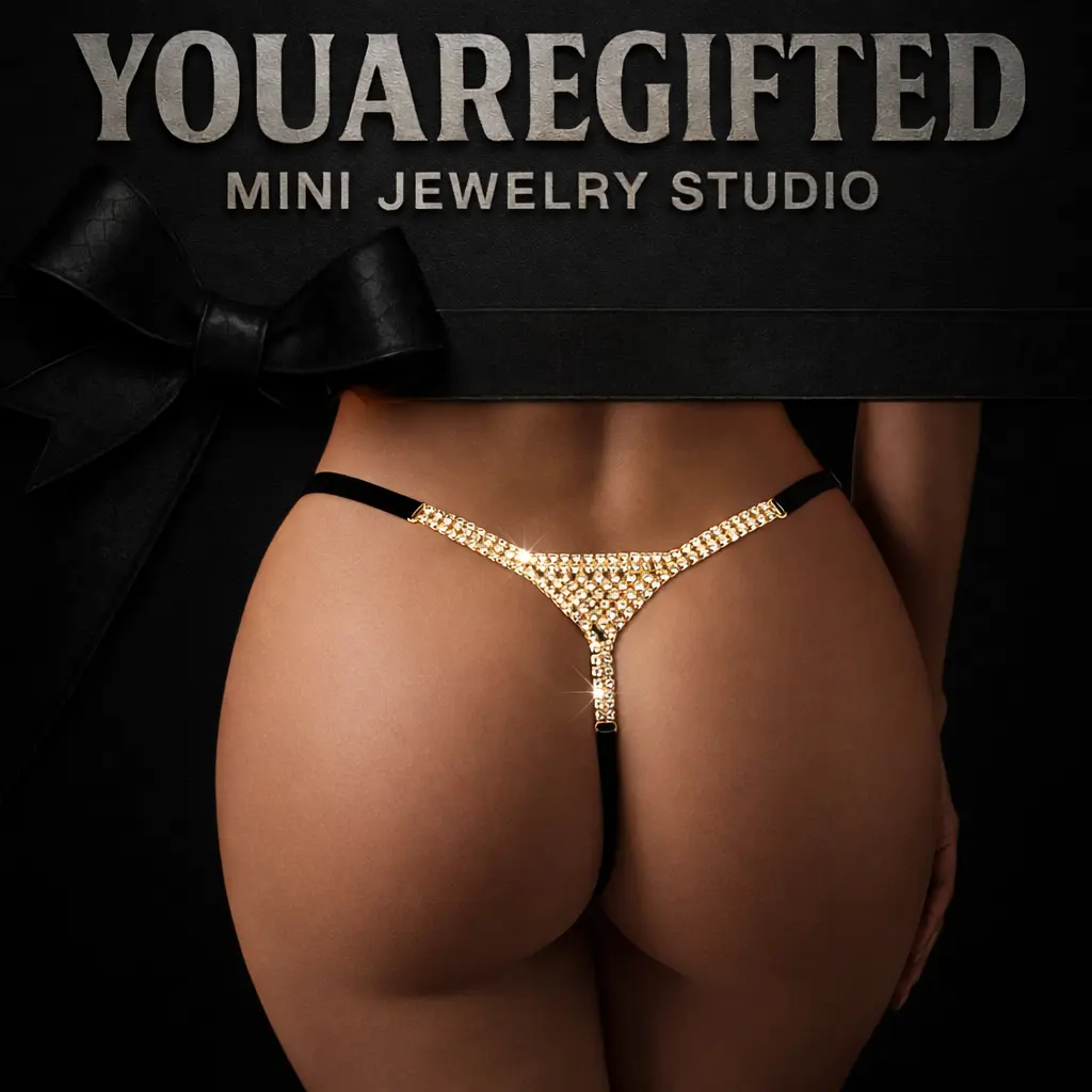 Gifted 2026 Luxury Rhinestone Bikini Thong Women Nightclub Beach Party Bridal Body Chain Accessory Jewelry Panties  Womenswear Lingerie Adjustable Aesthetic Crystal Elegant Hip