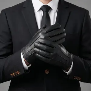 Men’s Genuine Leather Unlined Gloves – Police Patrol & Motorcycle Riding Gloves (Pol-Un)