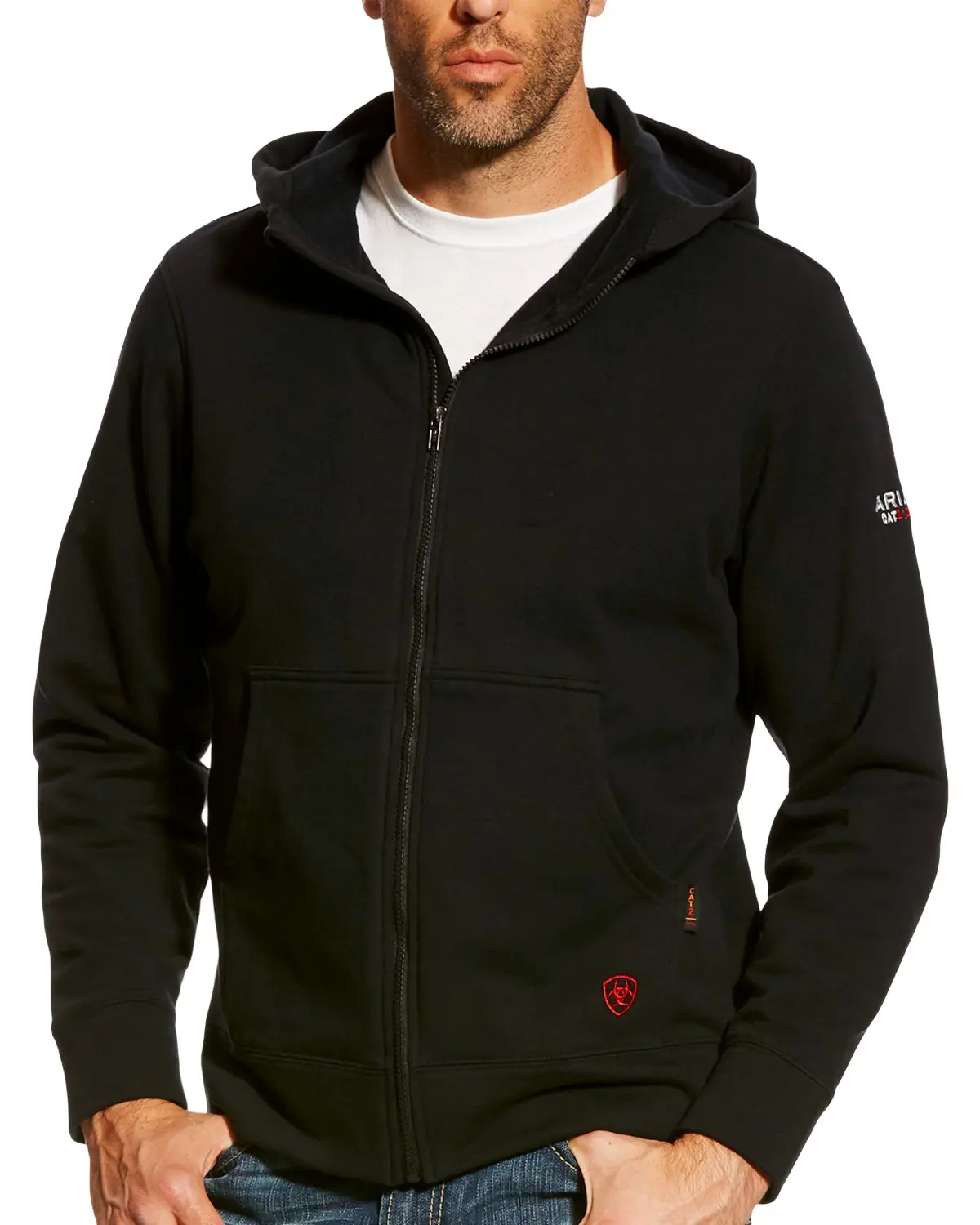 Ariat Men's Men'S Fr Durastretch Full Zip Hooded Work Jacket - 10023974