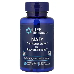 Life Extension NAD+ Cell Regenerator™ and Resveratrol Elite™, 30 Vegetarian Capsules