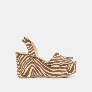 Dolce Vita AKERA WEDGES BEIGE ZEBRA RAFFIA