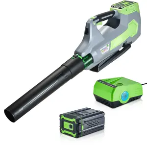 VEVOR Cordless Leaf Blower, 60V Powerful Electric Leaf Blower with 5.0Ah Battery, Fast Charging & Quiet Operation, 3 Speed Control, 650 CFM/125 MPH Lightweight Powered Blowers for Leaves Lawn Care, Leaf Removal, Quiet Mode