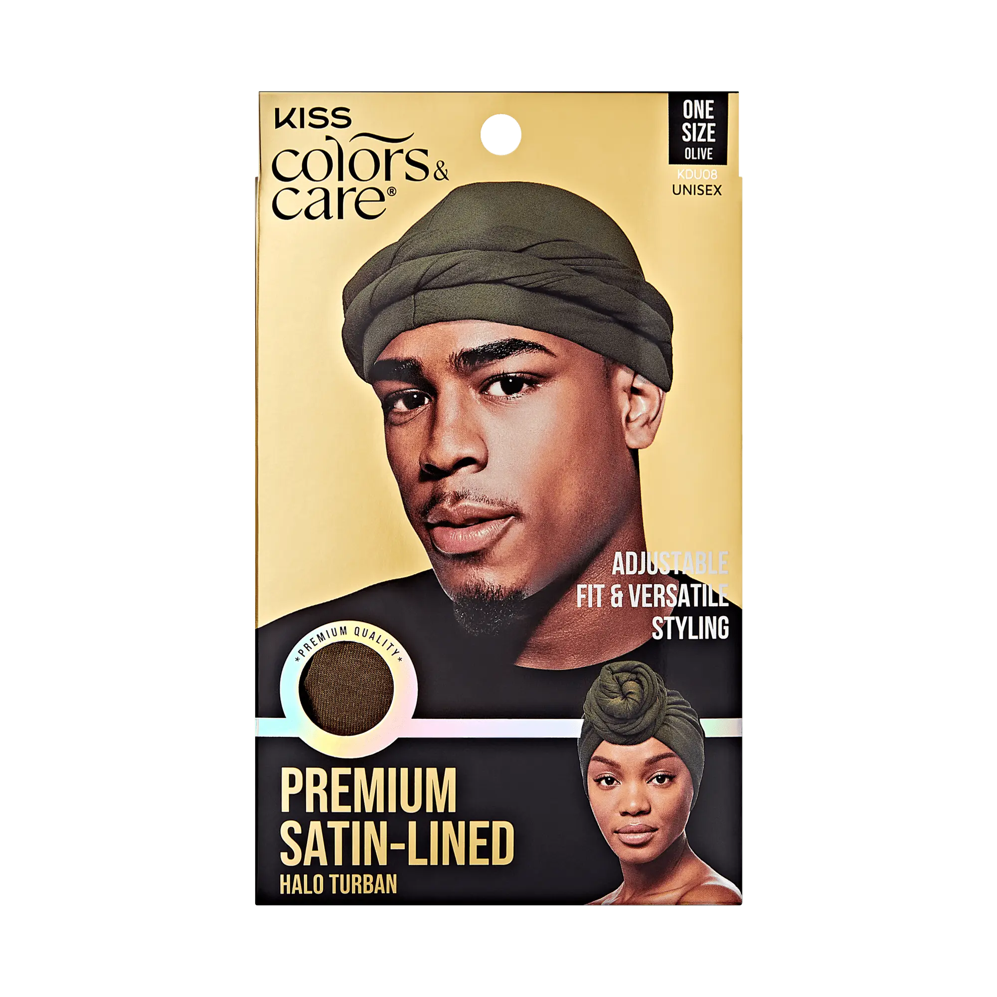 Kiss Colors & Care Premium Satin-Lined Halo Turban - Olive | Hair Turban, Hair Accessories Kiss Colors & Care Premium Satin-Lined Halo Turban - Olive | Hair Turban, Hair Accessories