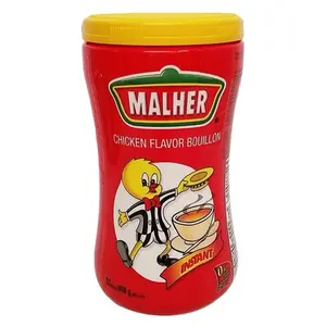 MALHER Chicken Bouillon - Instant Chicken Seasoning - Plastic Bottle - Versatile for Soups, Stews & Sauces - Made with Chicken Stock - Taffy