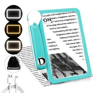 LED Magnifying Glass for Reading – 5X/10X/30X Rechargeable Lighted Magnifier for Books & Small Text