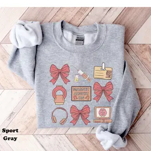 MRI Technologist Sweatshirt T-Shirt  for MRI Tech, Radiology Technologist shirt, Crewneck Rad Tech Sweater, Xray Technologist Sweatshirt for MRI Bottom Grey