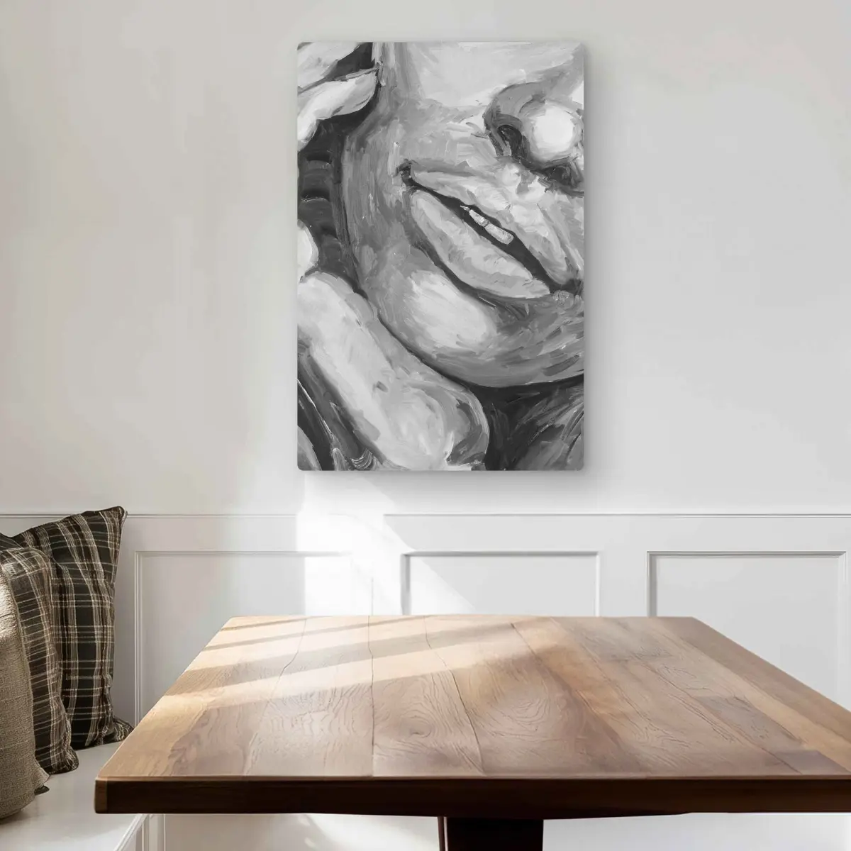 212 MAIN Artistic Lips Metal Photo Wall Artwork - Monochrome Gray Aluminum, Lightweight, 20x30" Print, Elegant Bedroom Home Supplies Decor, C1MP2030SAZ7KV, Elegance