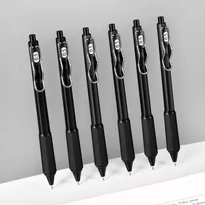 3 minimalist solid colour gel pens, low centre gravity quick dry tips exam practice, smooth ink flow, minimalist style, DIY study office writing, black high capacity gel pens