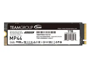 Team Group MP44 M.2 2280 1TB PCIe 4.0 x4 with NVMe 3D NAND Internal Solid State Drive (SSD) TM8FPW001T0C101 - Heat Dissipating Graphene Label, The Best Enhancement to Motherboard Heatsink