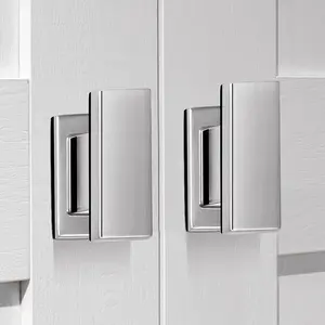 20 Pack Square Cabinet Knobs Brushed Nickel, Single Hole Silver Cabinet Handles for Cupboard Closet Dresser Drawer Knobs, Zinc Alloy