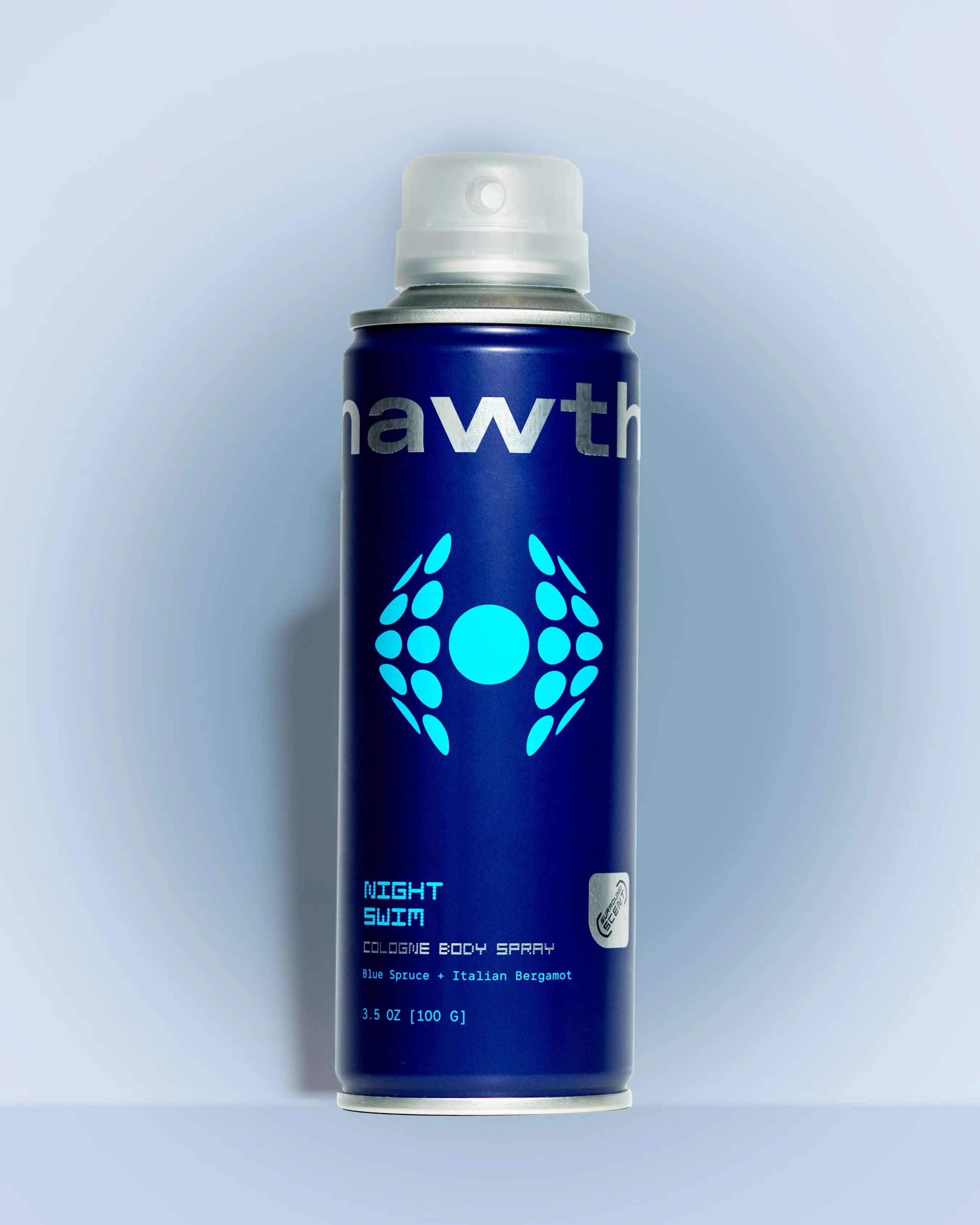 Hawthorne Night Swim Cologne Body Spray | Designed for Overuse | Shake to Activate | Deodorizing | All Day Wear | Blue Spruce & Bergamot | 3.5 oz | Made in USA
