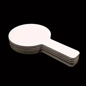 10pcs Desktop Dry Erase Answer Paddles - Reusable Double-Sided Handheld Writing Boards with Handles, Portable Multipurpose Whiteboards for Classroom Home Office Party Games.