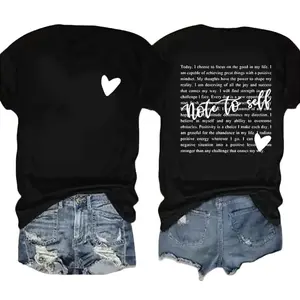Note To Self Positive Affirmation Cotton Tee,summerwins