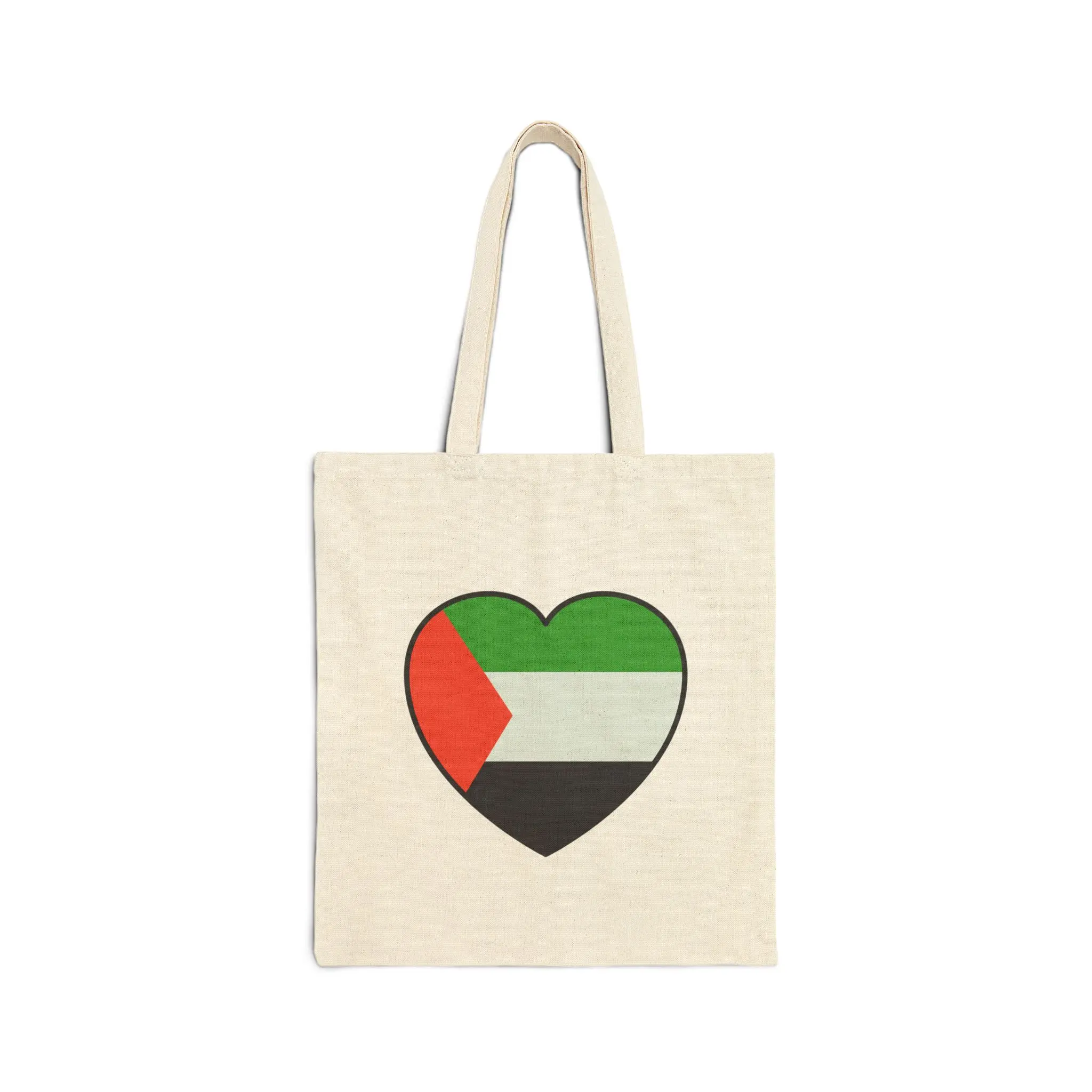 Palestine Palestinian Flag Heart Tote Bag | Eco-Friendly Canvas, Grocery Shopping, Beach Day, Gift for Activists, Reusable Bag