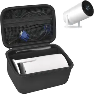 Mini Projector Case Compatible with  HY300 Pro+ / HY300PRO for ENUOSUMA for  Portable Projector 4K 1080P Support, Storage Holder Organizer for Accessories - Black (Bag Only)