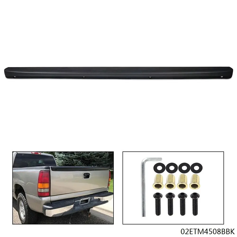 Black Tailgate Spoiler Cap For 1999-2007 Chevy Silverado GMC Sierra