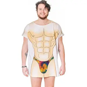 LA Imprints Fantasy Coverup Tie-Dye Thong Men's Bikini Body Coverup T-Shirt