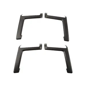 Interior Door Armrest Handle Stripe Decor Cover Trim Black For Toyota 4Runner 2010-2023 Car Accessories, Abs Carbon fiber Matt black Replacement Automotive design accessory sticker decorative decoration