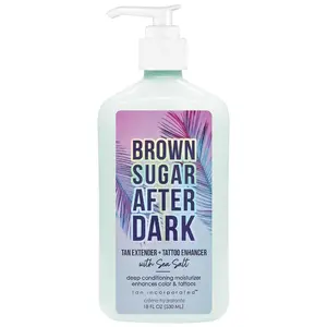 Brown Sugar After Dark Tan Extender & Tattoo Enhancer, Sea Salt Tigergrass & Ocean Botanicals with Triple Coconut Complex, 18 Fl Oz