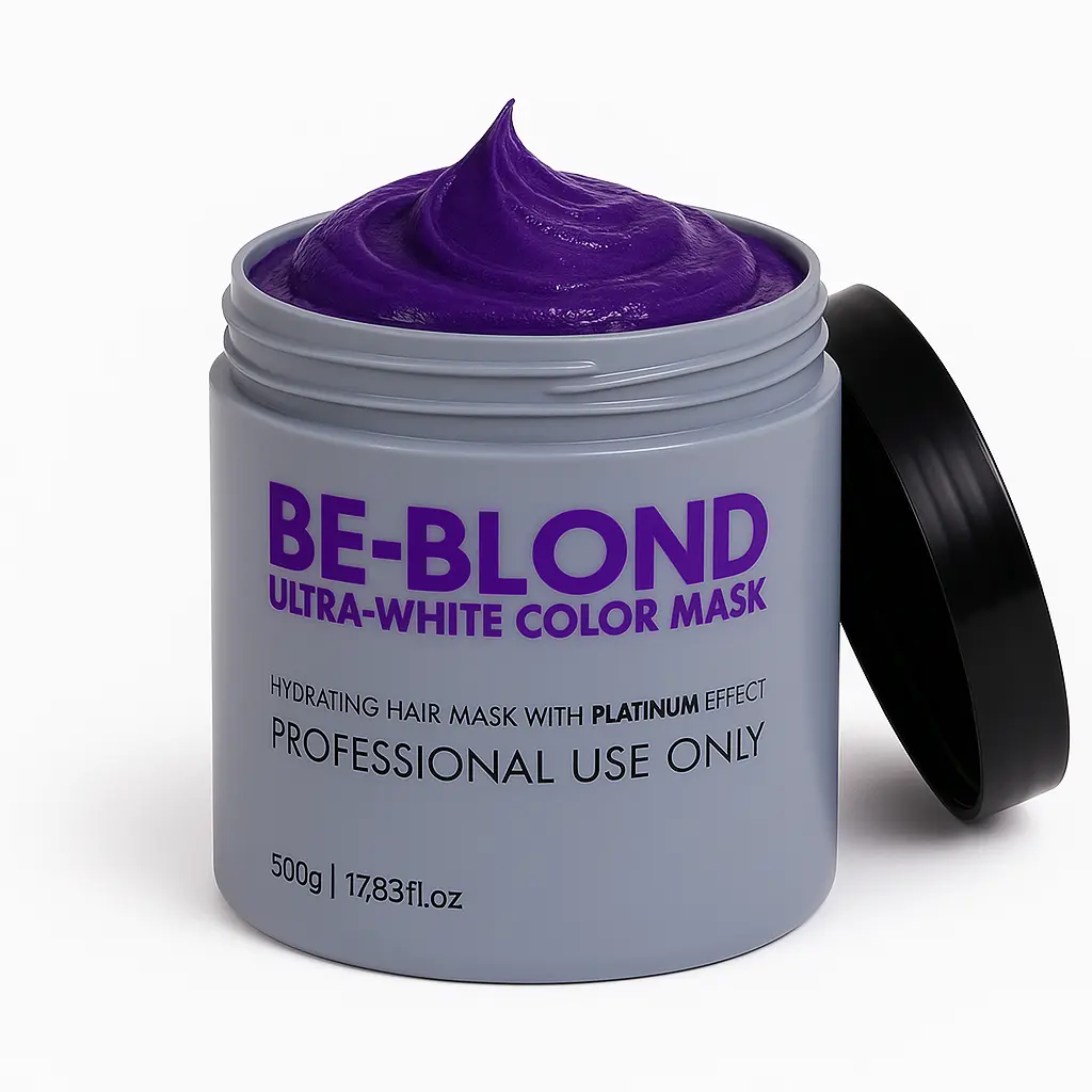 Be-Blond by Ka’an Hair Ptofessional – Violet Toning Hair Mask for Gray, White & Highlighted Hair – Removes Brassiness – 17.63 fl.oz (Not available in California)
