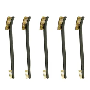 5-Piece Brass Wire Brush Set, Small Brass Wire Brushes, Mini Wire Brushes for Cleaning, Rust Removal