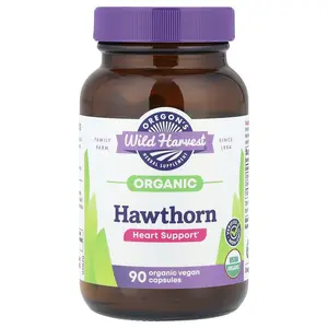 Oregon's Wild Harvest Organic Hawthorn, 90 Vegan Capsules (200 mg per Capsule)