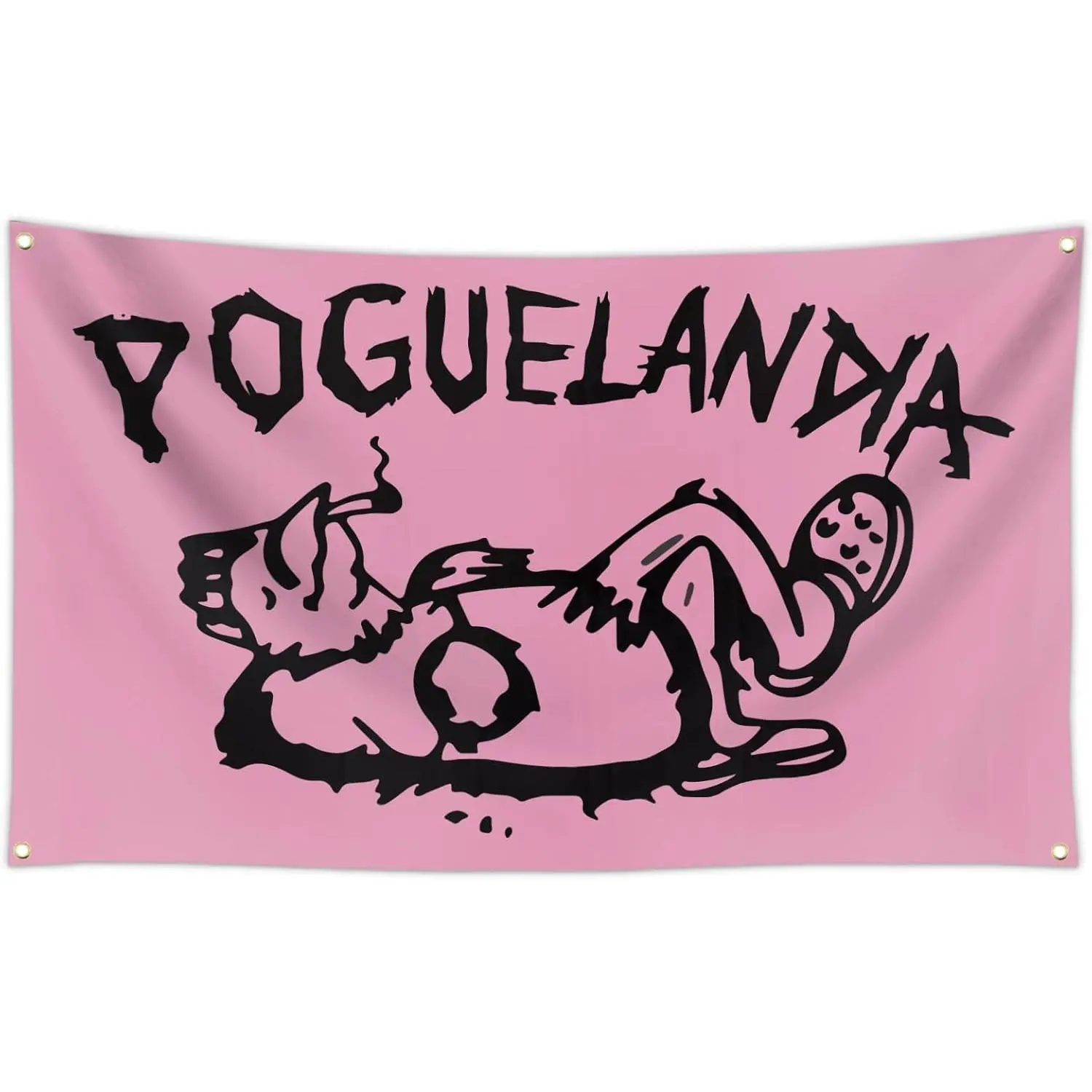 Poguelandia tapestry, funny tapestries, bedroom living room bedroom tapestries、pink  tapestry