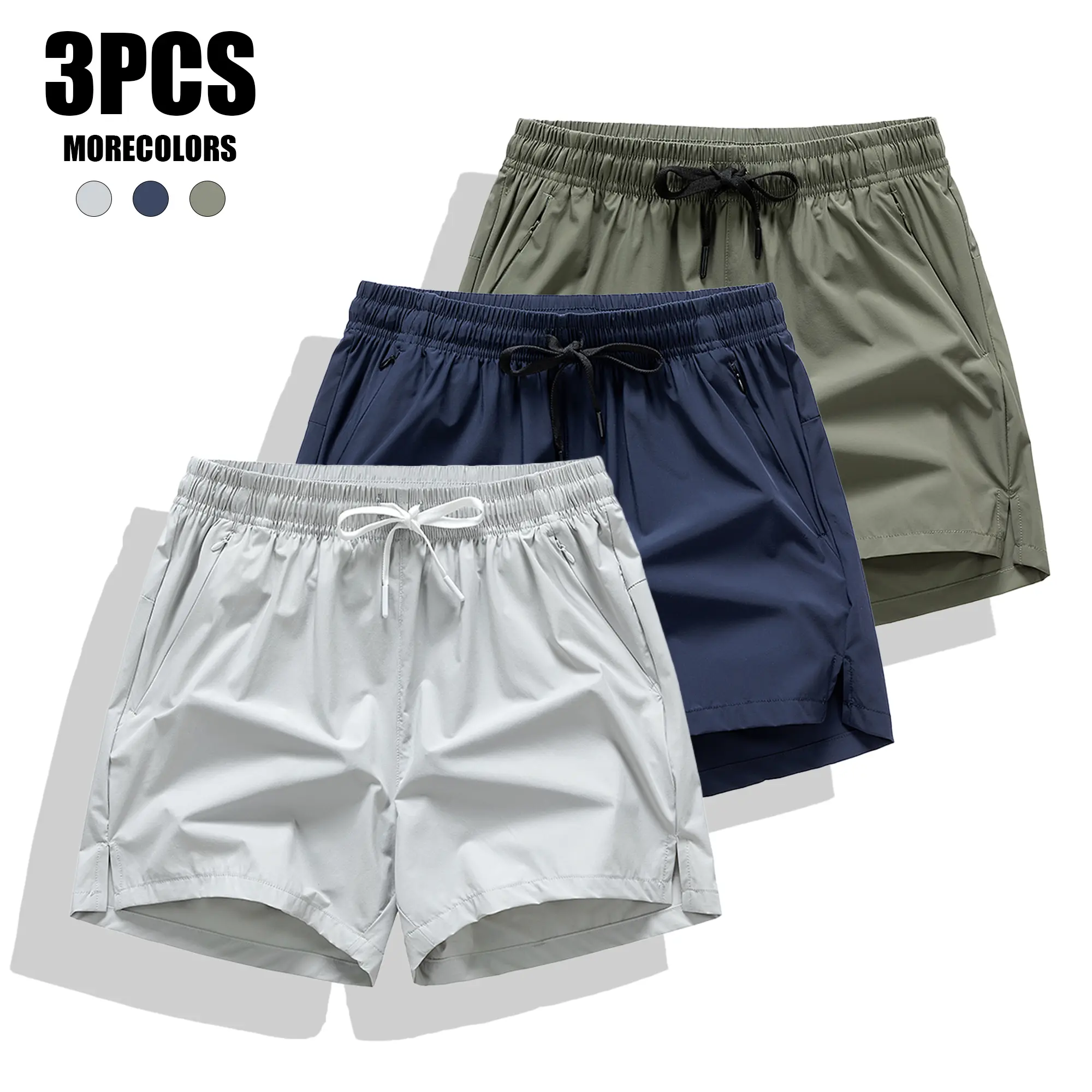 Off-white + dark blue + army green