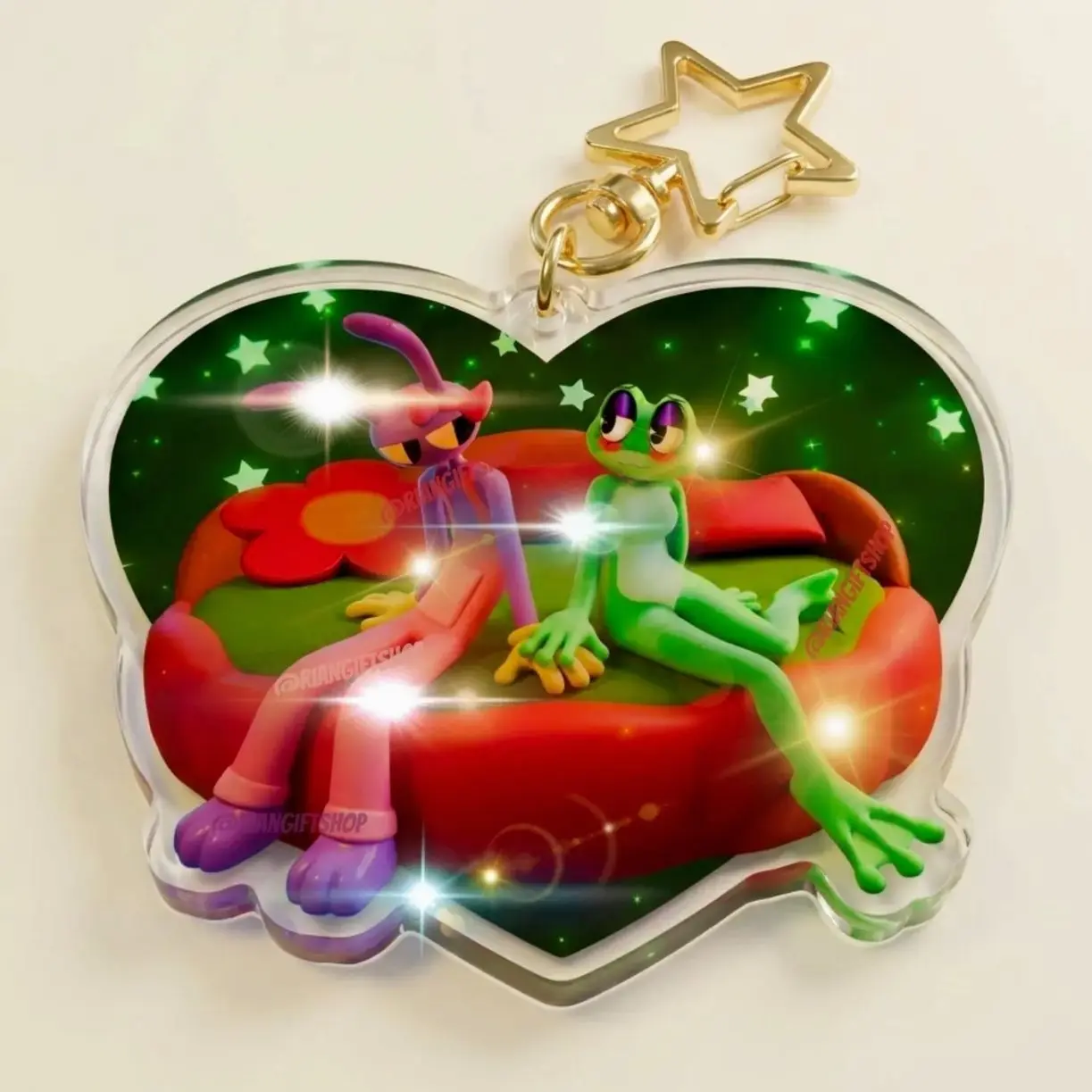 The Amazing Digital Circus Acrylic keychains, Jax&Ribbit keychains, TADC Fan Art Merch, Fan Gift for Digital Circus