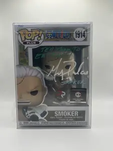 Funko Pop! One Piece #1914 - Smoker (Pre-Release Sticker) (Chalice Sticker) signed by Greg Dulcie