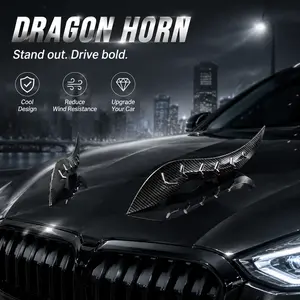 Car Roof Dragon Horn Spoiler Carbon Fiber Shark Fin Wing Decorative Styling Trim Universal Fit for Sedan SUV Cool JDM Exterior Accessory #CarDetailing #SportyLook #TuningCar #ExteriorMods #SUVMods #CarDecor #TikTokMadeMeBuyIt