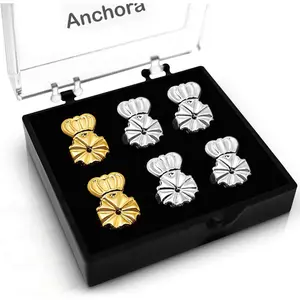 Earring Backs for Droopy Ears | Earring Lifters for Heavy Earrings | Earlobe Secure Clear Miracle | Fits Standard 20G / 0.8mm Posts ONLY (2 Silver 1 Gold)