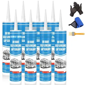 RV Roof Sealant, Self-Leveling Lap Sealant White, RV Caulking for Roofing, Maintenance, Camper & Trailer Roof Leak Repair, 8 Pack