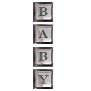Silver Clear View Letter Boxes 12x12 Decorative Party Display Boxes