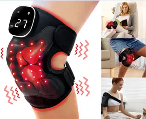 Red Light Therapy Knee Brace - Knee Massager with 4 Vibration Areas, 660nm&850nm, Wireless Controller, Red Light Therapy healing Device for Knee Elbow Shoulder