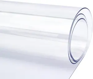 Clear Table Protector 1.5mm Thick Plastic Table Cover, Waterproof PVC Clear Table Cover Protector, Desk Mat Writing Desk Pad for Desktop, Coffee & Dining Room Tabletop